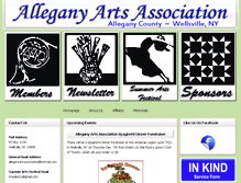 Tablet Screenshot of alleganyartsassociation.com